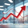 An arrow on a chart spiraling out of control signifying the importance of staying on top of the real estate content creation trends.