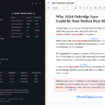 How to Use AI Tools for Real Estate Content Without Guesswork Split-screen workspace showing AI research notes beside a human-edited real estate article draft