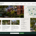 Create Hyper-Local Real Estate Blogs That Build Local Trust A sophisticated digital blog interface focused on hyper-local real estate, featuring interactive neighborhood maps, detailed articles about local community life, and street-level views of charming residential homes.