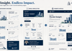 A central real estate market insight graphic reimagined as a cohesive digital ecosystem.