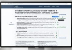 A clean, photorealistic layout of a real estate article, emphasizing structured typography for sourced facts and clear definitions.