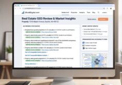 A professional and detailed real estate GEO review interface, featuring distinct AI-generated citations with verified source evidence markers.