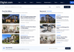 A professional real estate website user interface featuring a prominent header with the URL JScottDigital.com.